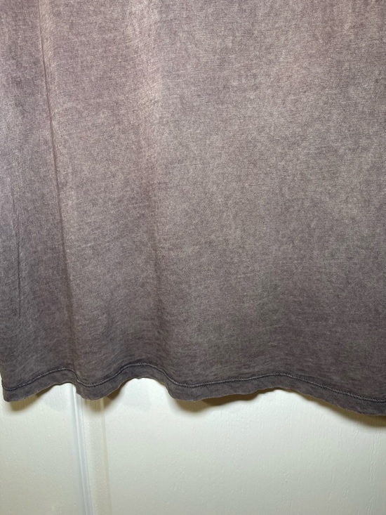 American Eagle Aerie Brown V-Neck Distressed Oversized Boyfriend Tee Size Medium - Picture 4 of 13